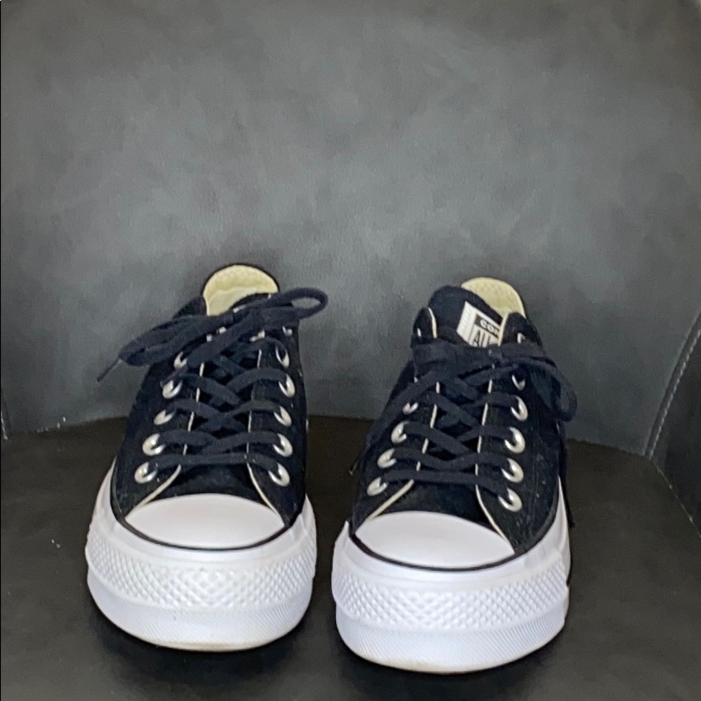 Black Converse Platform shoes